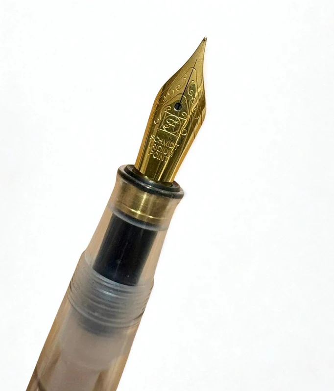 ADMOK 28 Transparent Press Button Filler Fountain Pen, Fine Nib 0.5mm, Clear Demonstrator, Smooth Writing Gift - Image 2