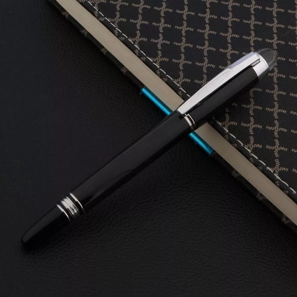 Baoer 79 Metal Black - Silver Clip Fountain Pen – Medium Nib, Smooth Writing for Office Use - Image 3