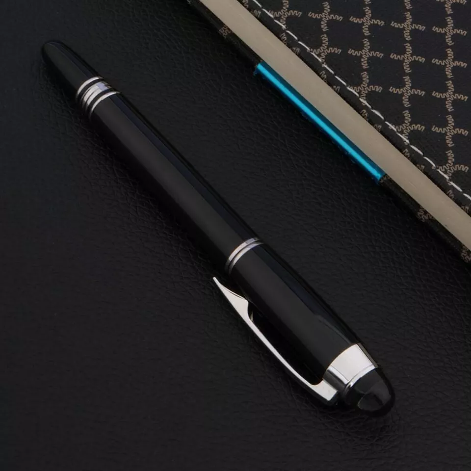 Baoer 79 Metal Black - Silver Clip Fountain Pen – Medium Nib, Smooth Writing for Office Use - Image 4