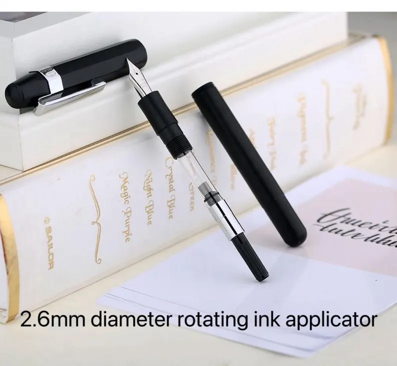 Delike Alpha Aluminum Alloy Fountain Pen – Compact Design, Bent Nib, Rotating Ink Cartridge System, Smooth Writing Pen - Image 4