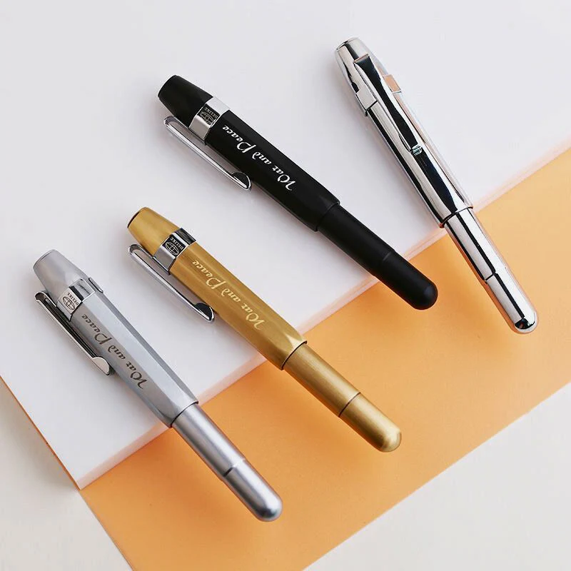 Delike Alpha Aluminum Alloy Fountain Pen – Compact Design, Bent Nib, Rotating Ink Cartridge System, Smooth Writing Pen - Image 6