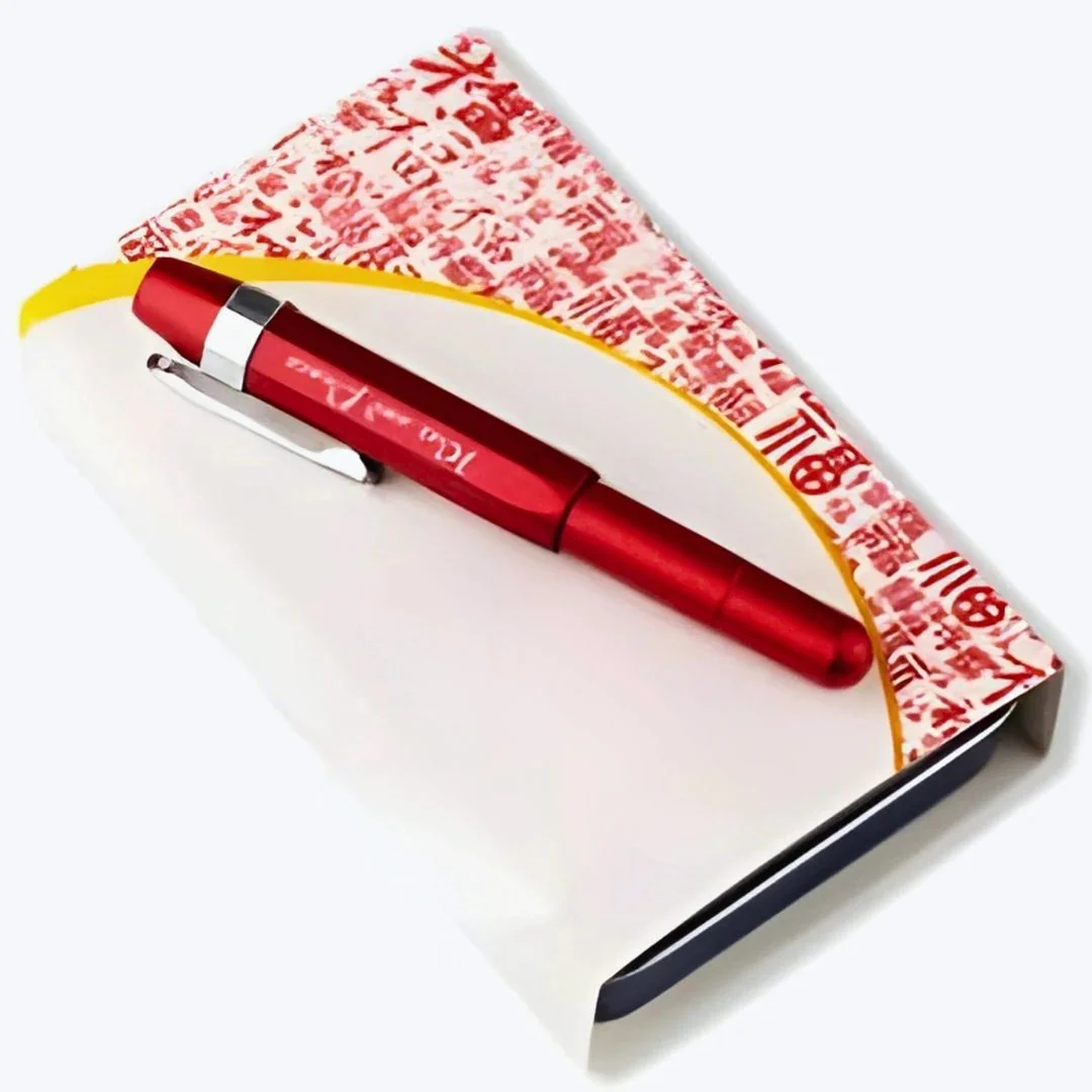 Delike Alpha Fountain Pen – Lightweight Aluminum Alloy Body with Clip & Converter, Fine 0.5mm Nib, Compact Design – Red / Green - Image 4
