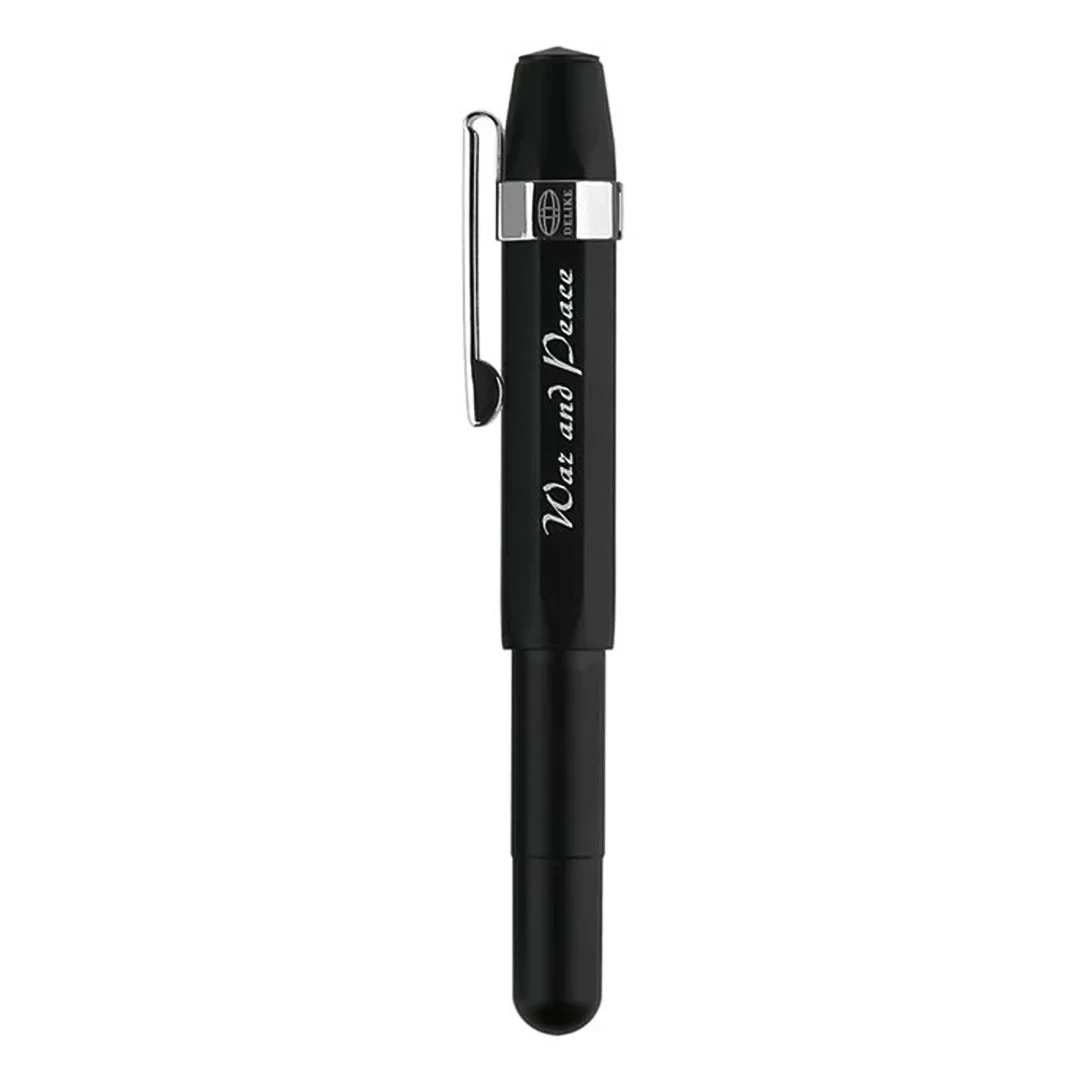 Delike Black Fine Nib Pocket Fountain Pen – Smooth Handwriting, Raw Brass Finish - Image 3