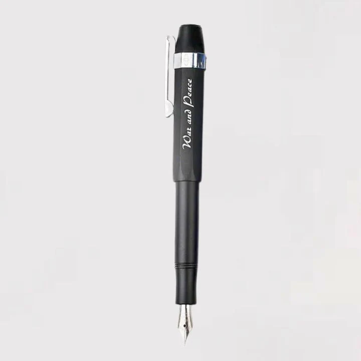 Delike Black Fine Nib Pocket Fountain Pen – Smooth Handwriting, Raw Brass Finish - Image 5