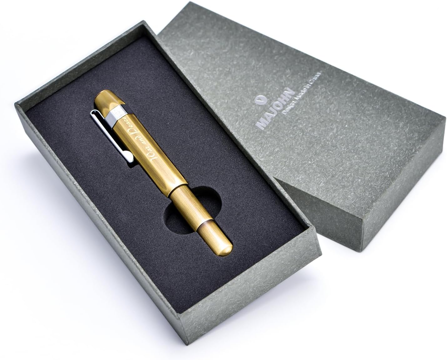 Delike Brass Fine Nib Pocket Fountain Pen – Smooth Handwriting, Raw Brass Finish - Image 6