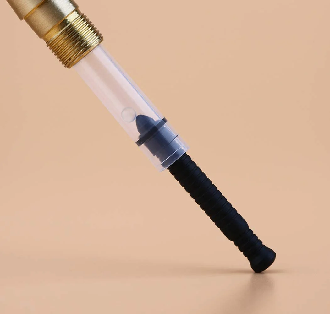 Delike Brass Fountain Pen – Fine Nib, Bullet Shape, Pocket-Sized Travel Pen - Image 2