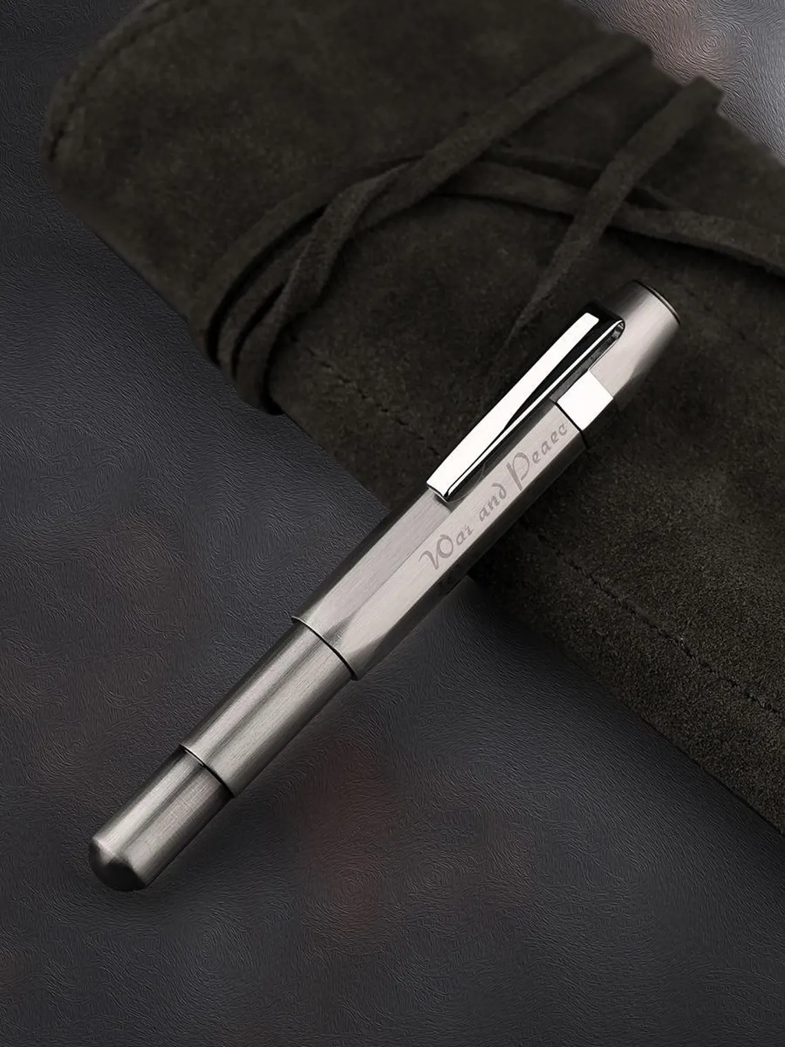 Delike Vintage Solid Steel Fountain Pen – Compact Travel Pocket Pen with Fine & Bent Nib Options, Rotating Ink Cartridge System - Image 5