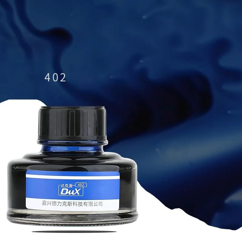 DUX 50ml Fountain Pen Ink – Non-Carbon, Quick-Drying, Smudge-Free (Black / Blue / Blue-Black / Red) - Image 2