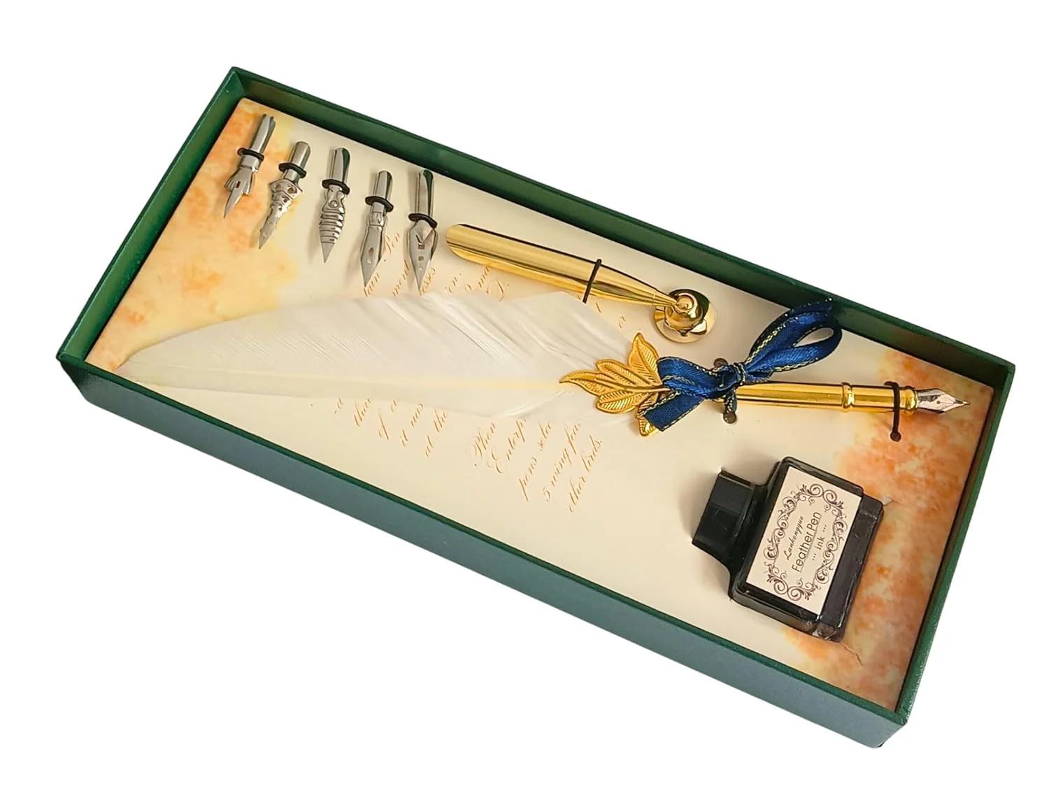 Feather Quill Pen and Ink Set – Antique Calligraphy Dip Pen with 5 Extra Nibs, Vintage Writing & Calligraphy Set - Image 19