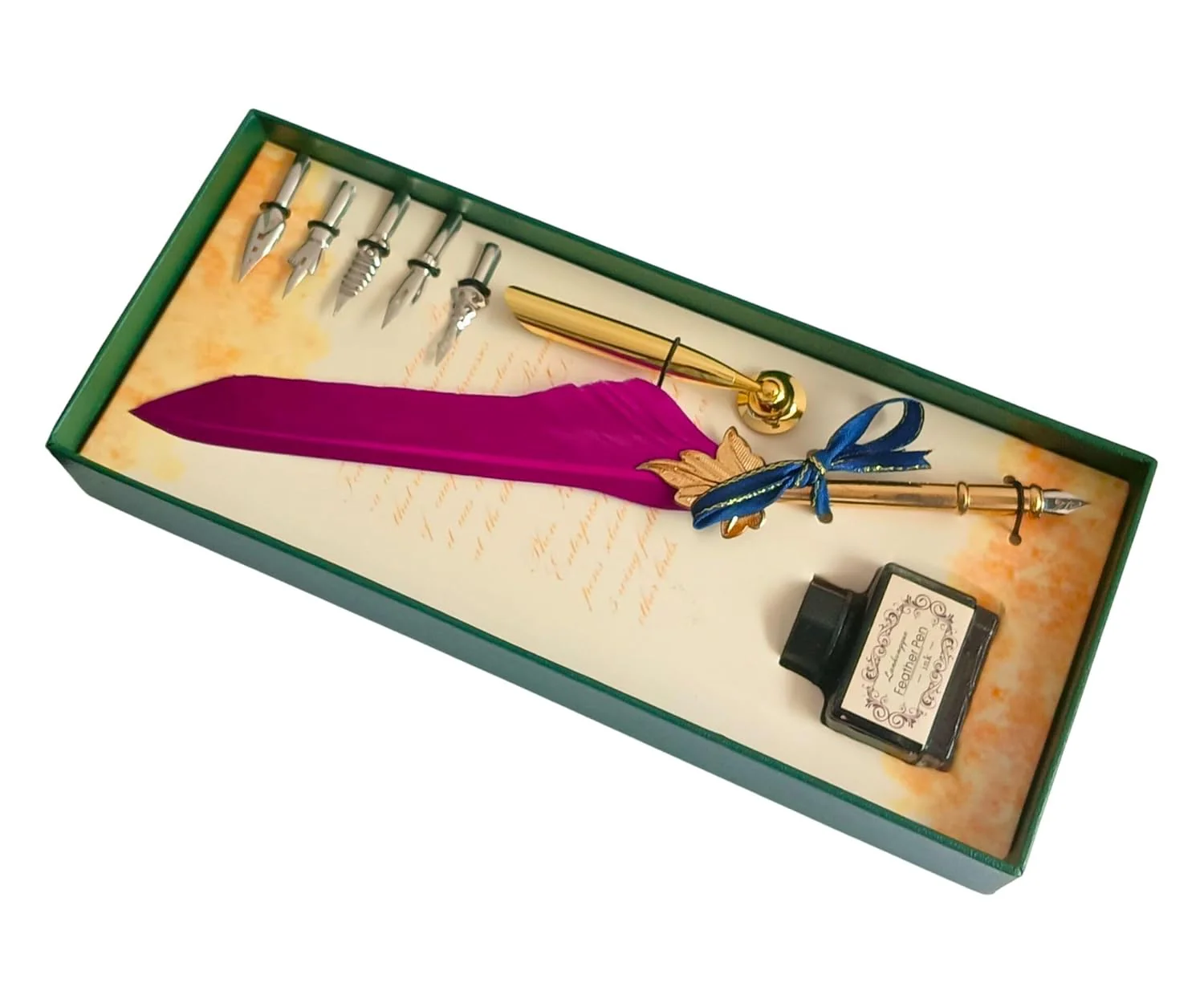 Feather Quill Pen and Ink Set – Antique Calligraphy Dip Pen with 5 Extra Nibs, Vintage Writing & Calligraphy Set - Image 23