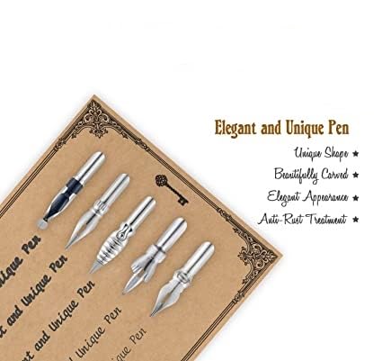 Feather Quill Pen and Ink Set – Antique Calligraphy Dip Pen with 5 Extra Nibs, Vintage Writing & Calligraphy Set - Image 29
