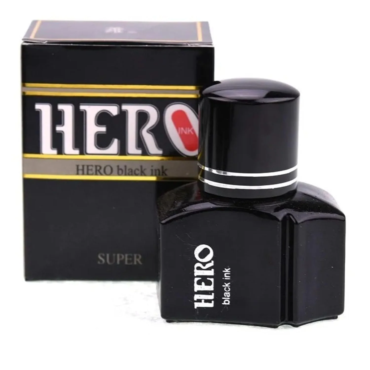 Hero 400 Fountain Pen Ink Bottle – 25ml Pure Black, Non-Carbon Ink for Fountain Pens, Dip Pens & Calligraphy – Quick Dry, Smudge-Free, Safe for Nibs - Image 2