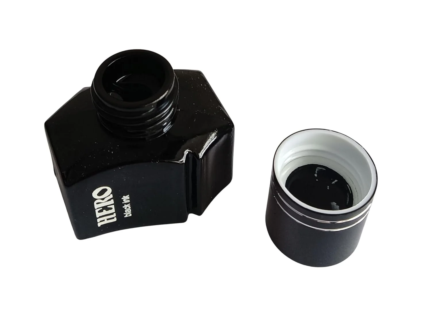 Hero 400 Fountain Pen Ink Bottle – 25ml Pure Black, Non-Carbon Ink for Fountain Pens, Dip Pens & Calligraphy – Quick Dry, Smudge-Free, Safe for Nibs - Image 4