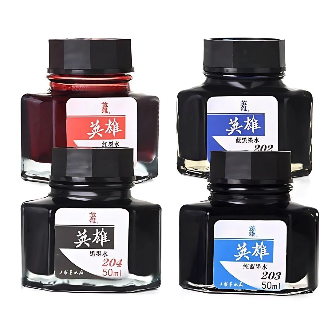Hero 50ML Fountain Pen Ink – Non-Carbon, Smooth Writing, Professional Quality Ink Bottle (Red / Blue / Black / Blue-Black) - Image 10
