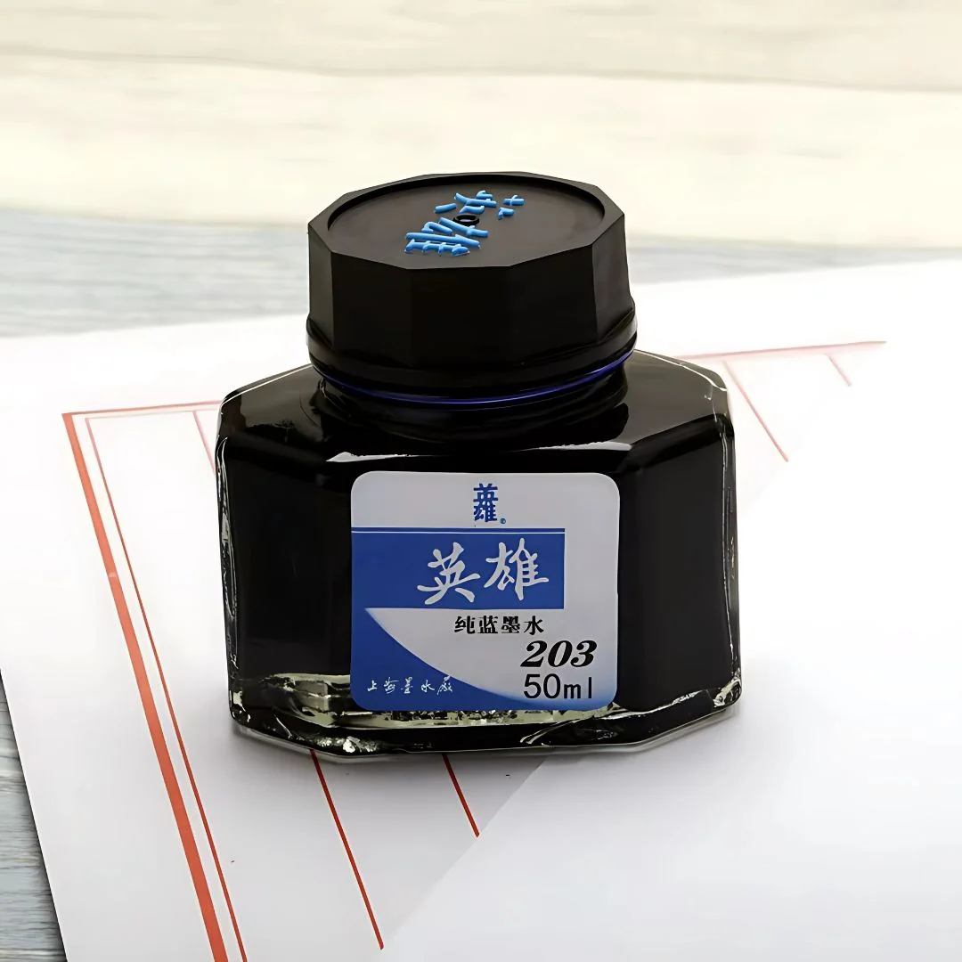 Hero 50ML Fountain Pen Ink – Non-Carbon, Smooth Writing, Professional Quality Ink Bottle (Red / Blue / Black / Blue-Black) - Image 3