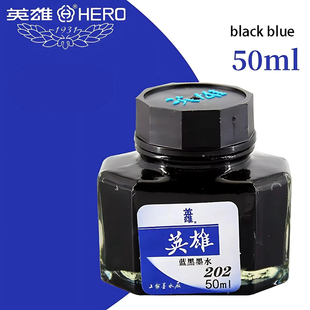 Hero 50ML Fountain Pen Ink – Non-Carbon, Smooth Writing, Professional Quality Ink Bottle (Red / Blue / Black / Blue-Black) - Image 7
