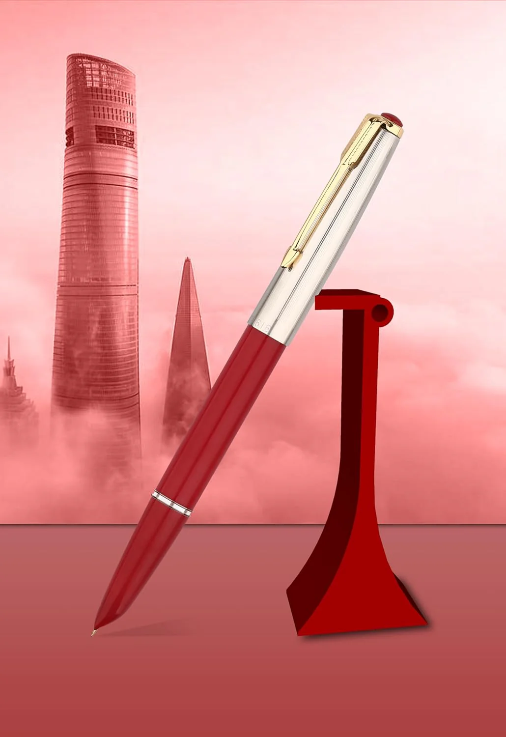 Hero 616 Fountain Pen with Iridium Extra-Fine 0.3mm Nib – Gold Cap, Smooth Writing, Lightweight Design with Converter – Available in Black, White, Yellow, Blue & Red - Image 12
