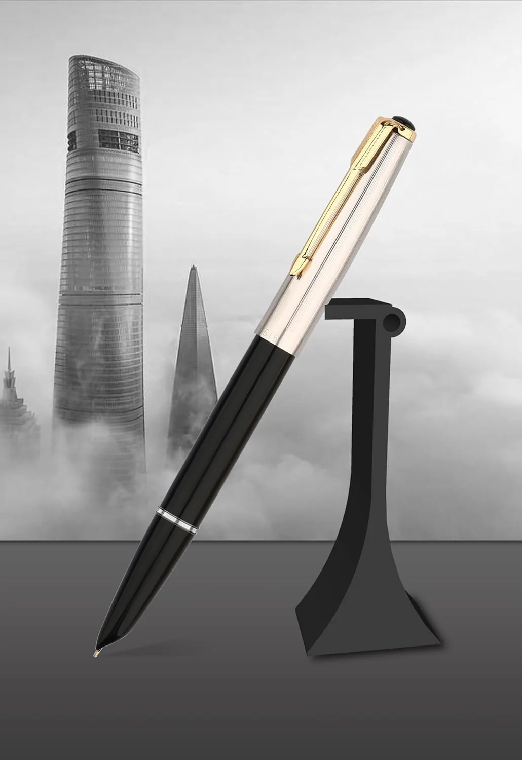Hero 616 Fountain Pen with Iridium Extra-Fine 0.3mm Nib – Gold Cap, Smooth Writing, Lightweight Design with Converter – Available in Black, White, Yellow, Blue & Red - Image 4