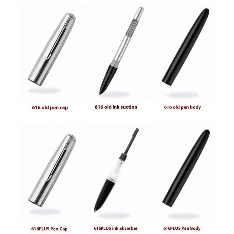 Hero 616 Plus Fountain Pen – Original Ink Pen with Iridium Fine Nib, Silver Cap – Smooth Classic Writing Pen, Available in Black & Maroon - Image 6