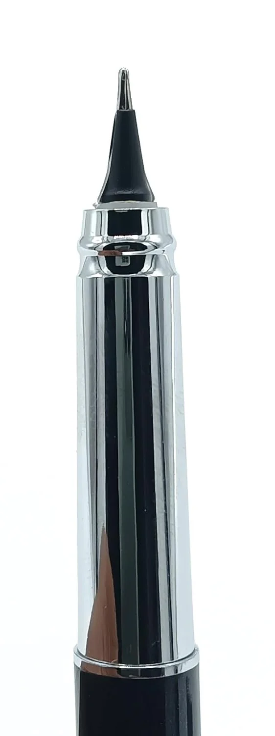 Hero 70 All-Rounder Metal Body Fountain Pen with Smooth 360-Degree Angle Nib – Fixed Converter and Chrome Trims (Black) - Image 4