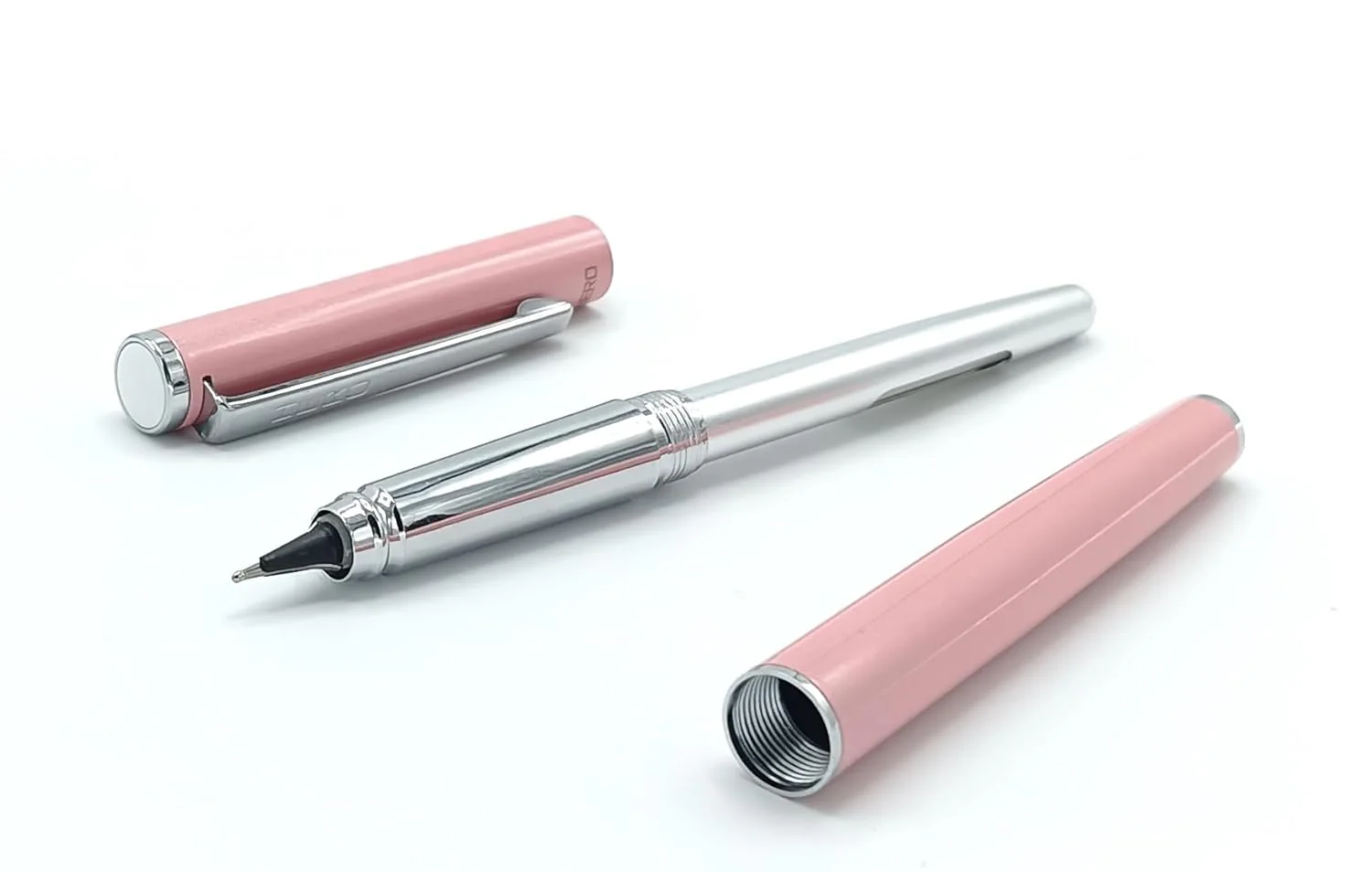 Hero 70 All-Rounder Metal Body Fountain Pen with Smooth 360-Degree Angle Nib – Fixed Converter and Chrome Trims (Peach) - Image 3