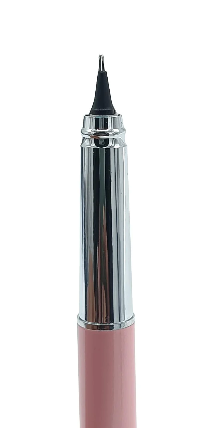 Hero 70 All-Rounder Metal Body Fountain Pen with Smooth 360-Degree Angle Nib – Fixed Converter and Chrome Trims (Peach) - Image 4