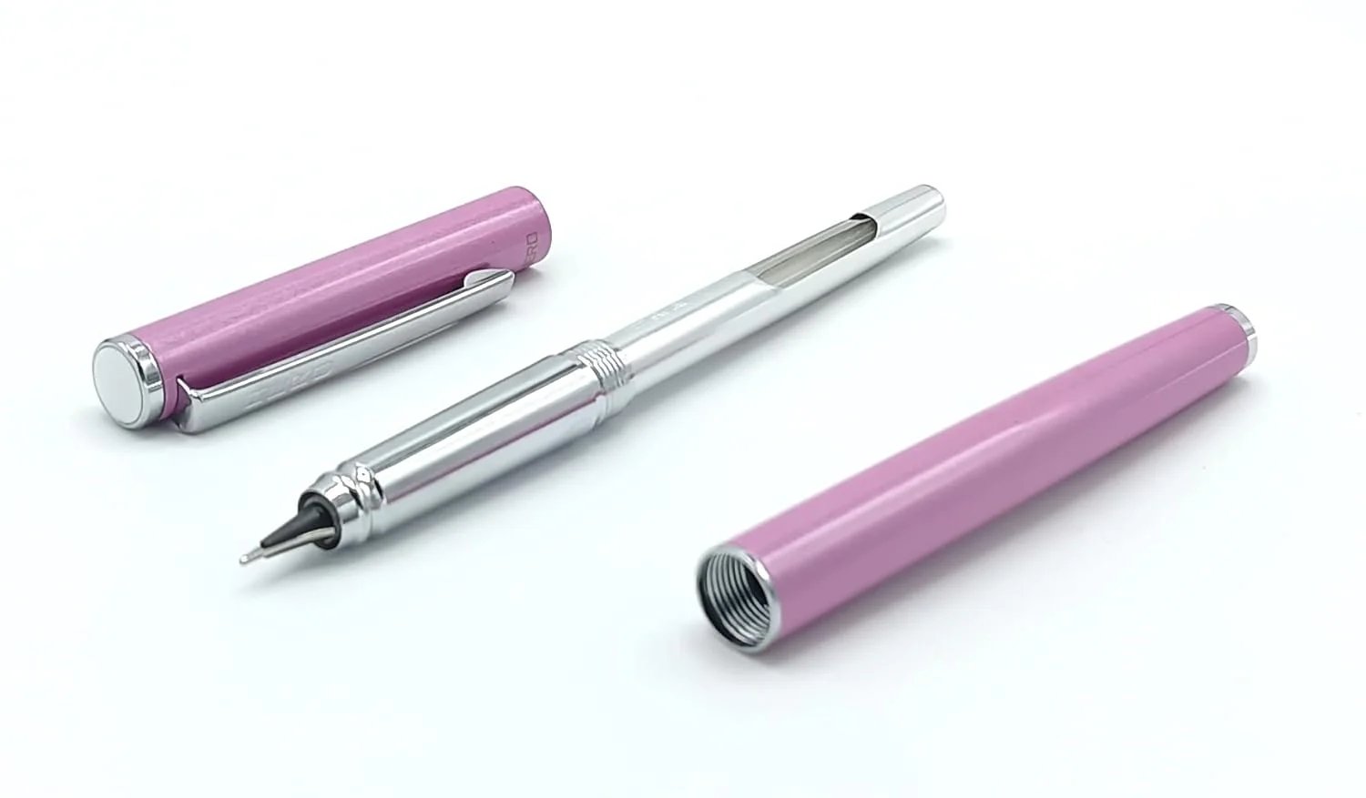 Hero 70 All-Rounder Metal Body Fountain Pen with Smooth 360-Degree Angle Nib – Fixed Converter and Chrome Trims (Pink Purple) - Image 4