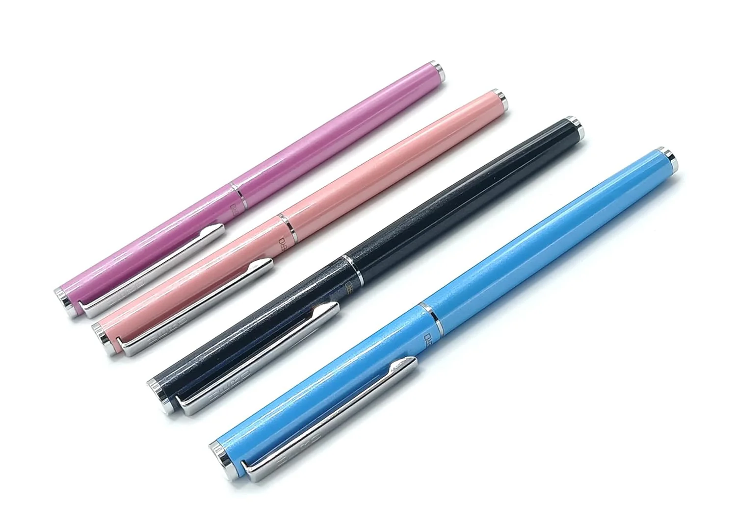 Hero 70 All-Rounder Metal Body Fountain Pen with Smooth 360-Degree Angle Nib – Fixed Converter and Chrome Trims (Peach) - Image 5