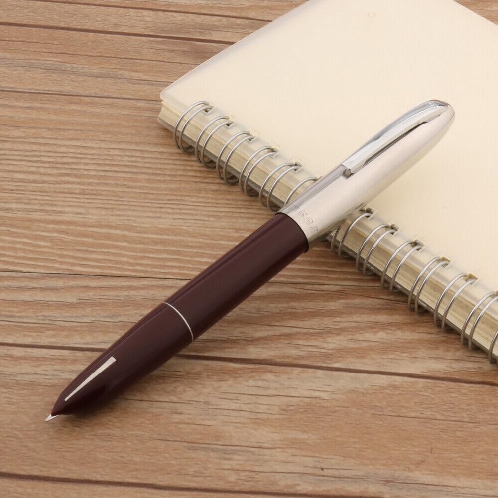 Hero Original 565 Fountain Pen – Maroon, Extra Fine Nib, Stainless Steel Cap, Arrow Mark Clip – Ideal for School, Home, and Office Use - Image 3
