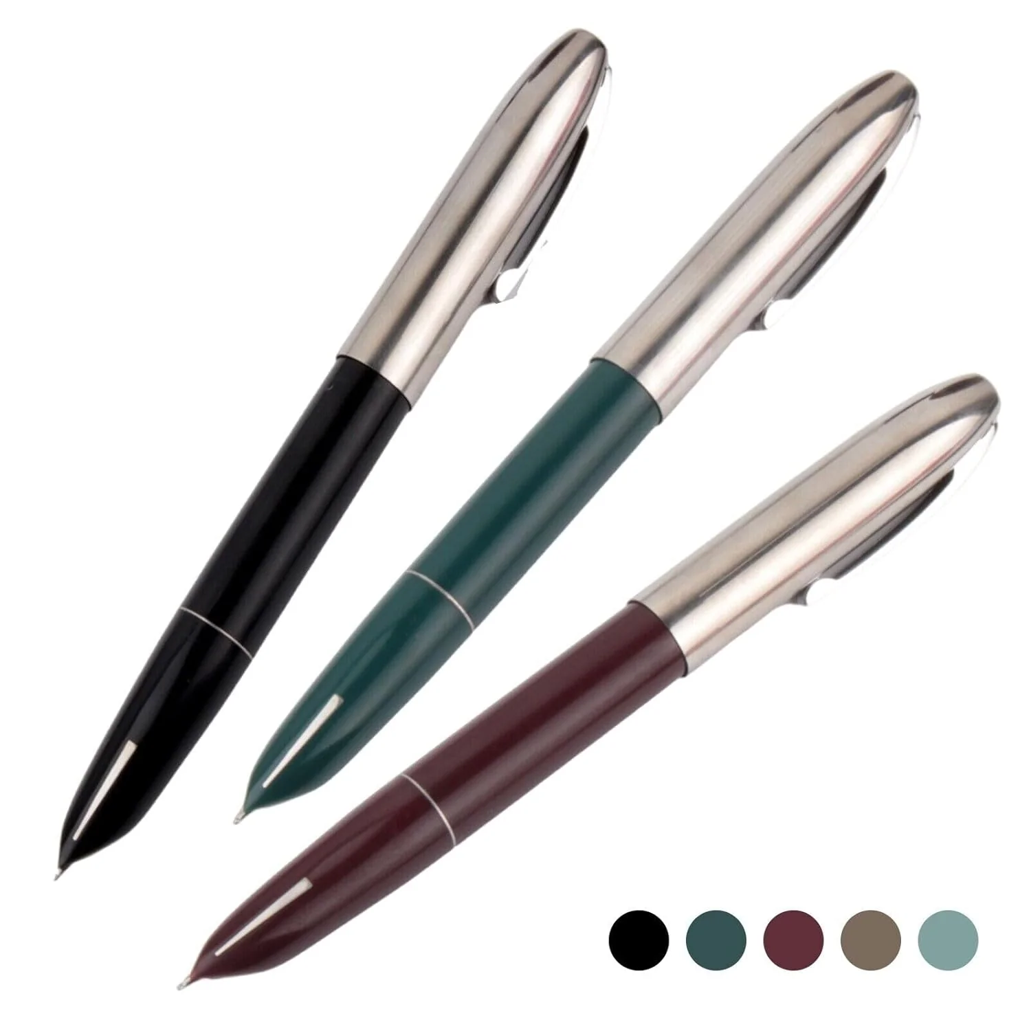 Hero Original 565 Fountain Pen – Maroon, Extra Fine Nib, Stainless Steel Cap, Arrow Mark Clip – Ideal for School, Home, and Office Use - Image 5
