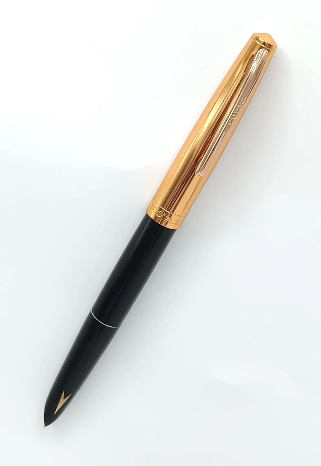 Hero Pen 330 Original Fountain Pen – Iridium Tipped Fine Nib, Gold Cap, Black Body - Image 5