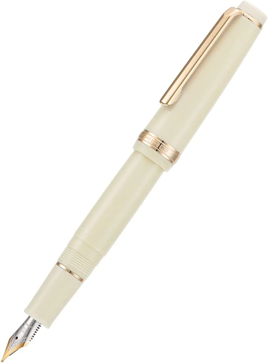 Jinhao 82 Fountain Pen with Gold Clip, Iridium Fine Nib & Ink Converter – White - Image 3