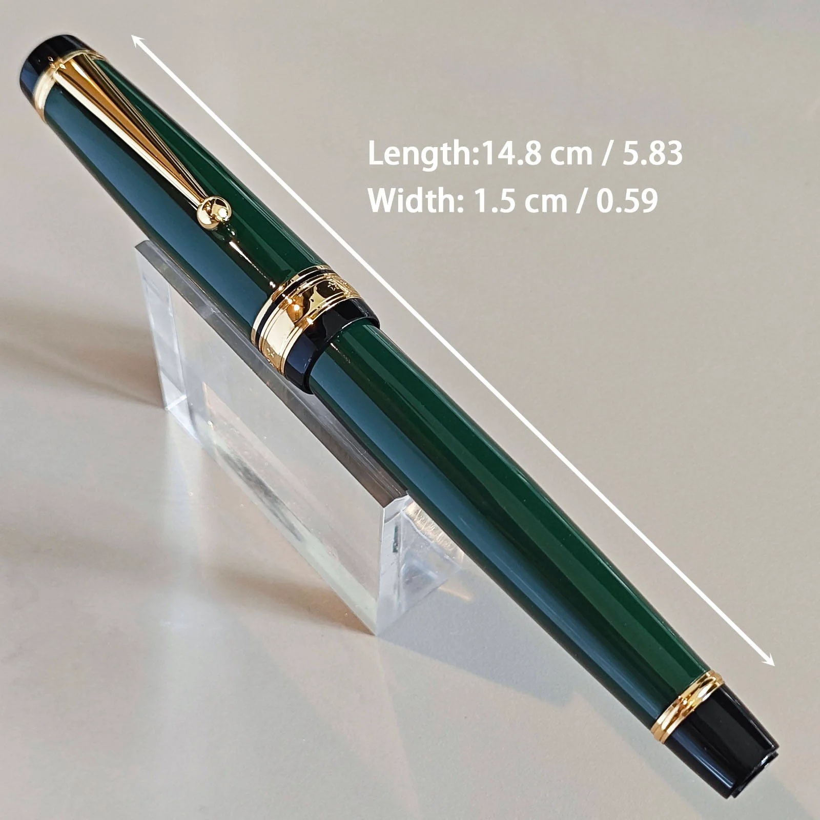 J 845,Medium Size Metal Body, Medium Nib With Gold and Black Trim - Image 6