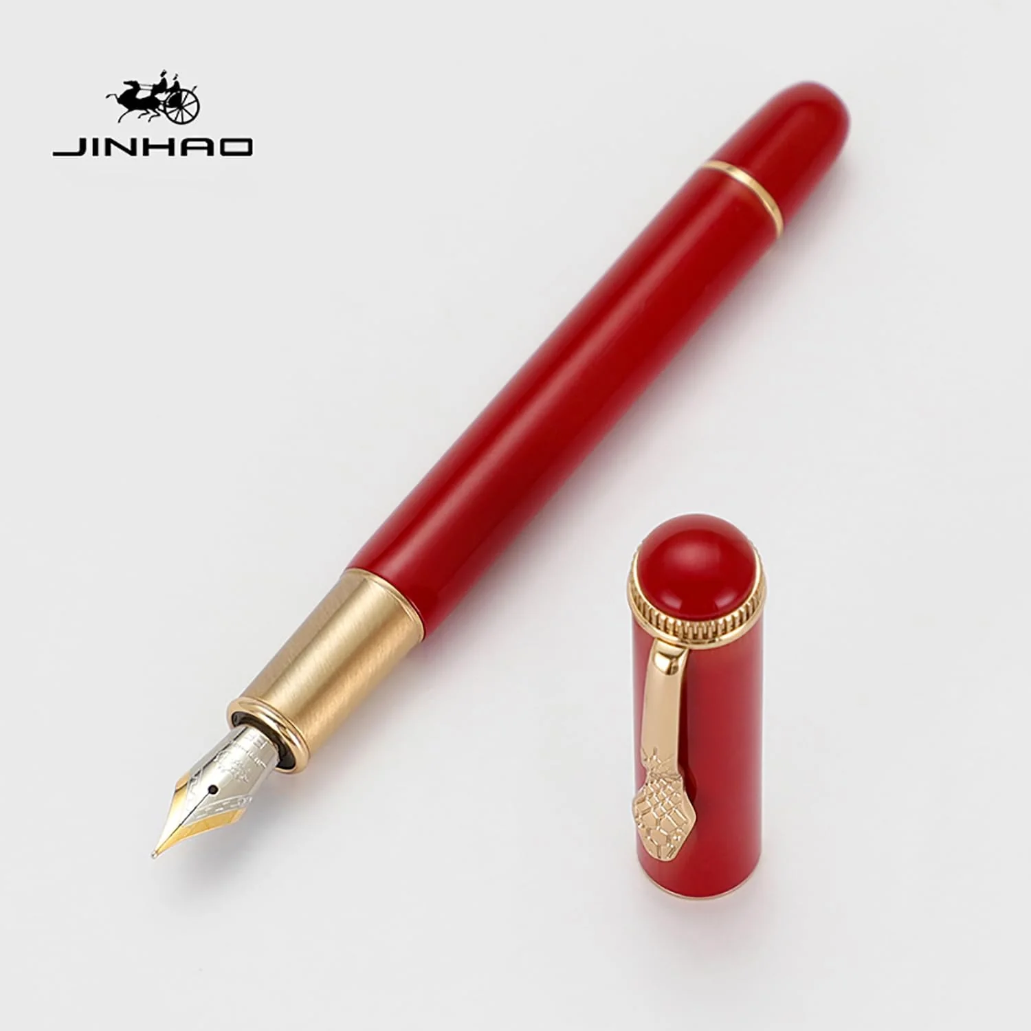 Jinhao 025 Fountain Pen Extra Fine Nib – Retro Snake Clip Design, Smooth Writing Metal Pen with Ink Converter – Calligraphy & Daily Writing Gift for Collectors & Writers - Image 5
