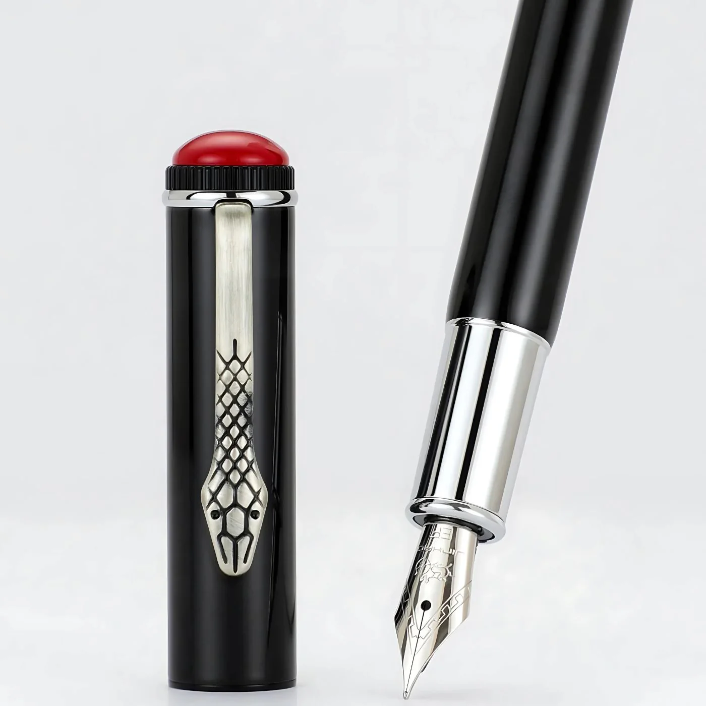Jinhao 025 Fountain Pen Extra Fine Nib – Retro Snake Clip Design, Smooth Writing Metal Pen with Ink Converter – Calligraphy & Daily Writing Gift for Collectors & Writers - Image 8