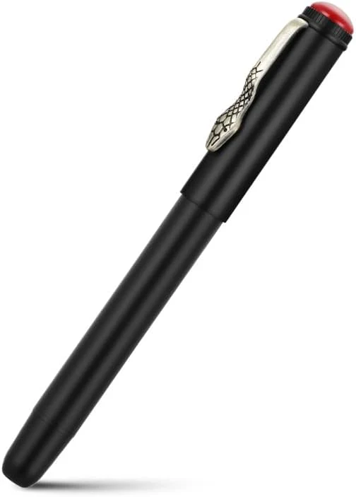 Jinhao 025 Fountain Pen Fine Nib – Retro Snake Clip Design, Smooth Writing Metal Pen with Ink Converter – Calligraphy & Daily Writing Gift for Collectors & Writers - Image 2