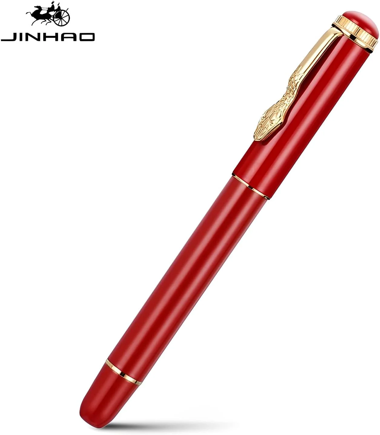 Jinhao 025 Fountain Pen Fine Nib – Retro Snake Clip Design, Smooth Writing Metal Pen with Ink Converter – Calligraphy & Daily Writing Gift for Collectors & Writers - Image 4