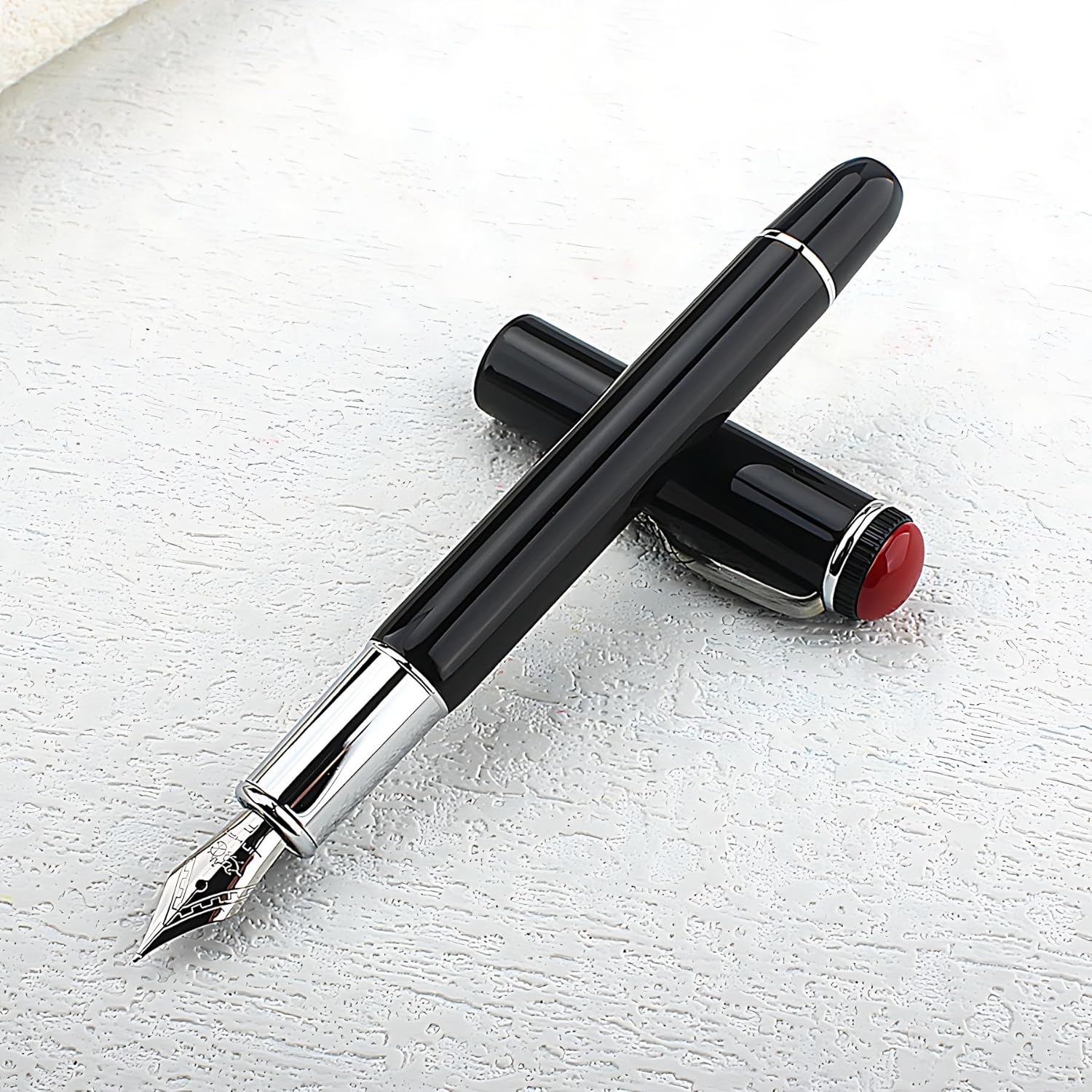 Jinhao 025 Fountain Pen Fine Nib – Retro Snake Clip Design, Smooth Writing Metal Pen with Ink Converter – Calligraphy & Daily Writing Gift for Collectors & Writers - Image 6