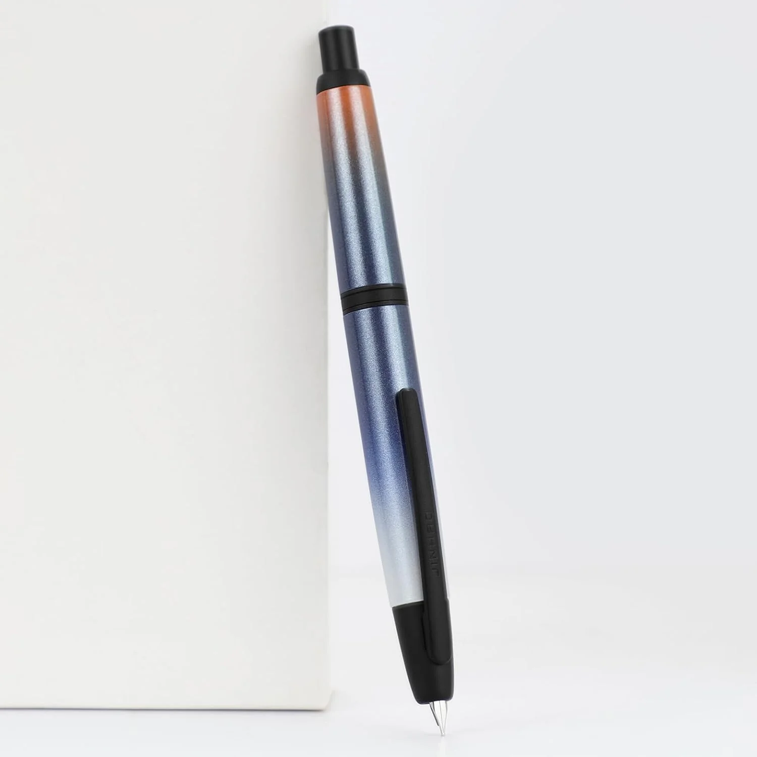 Jinhao 10 Capless Fountain Pen with Box – Matte Black, Sea Pine Green, Gradient Dark Blue, Retractable Fine Iridium Nib( Black Clip) Ink Converter Set - Image 6