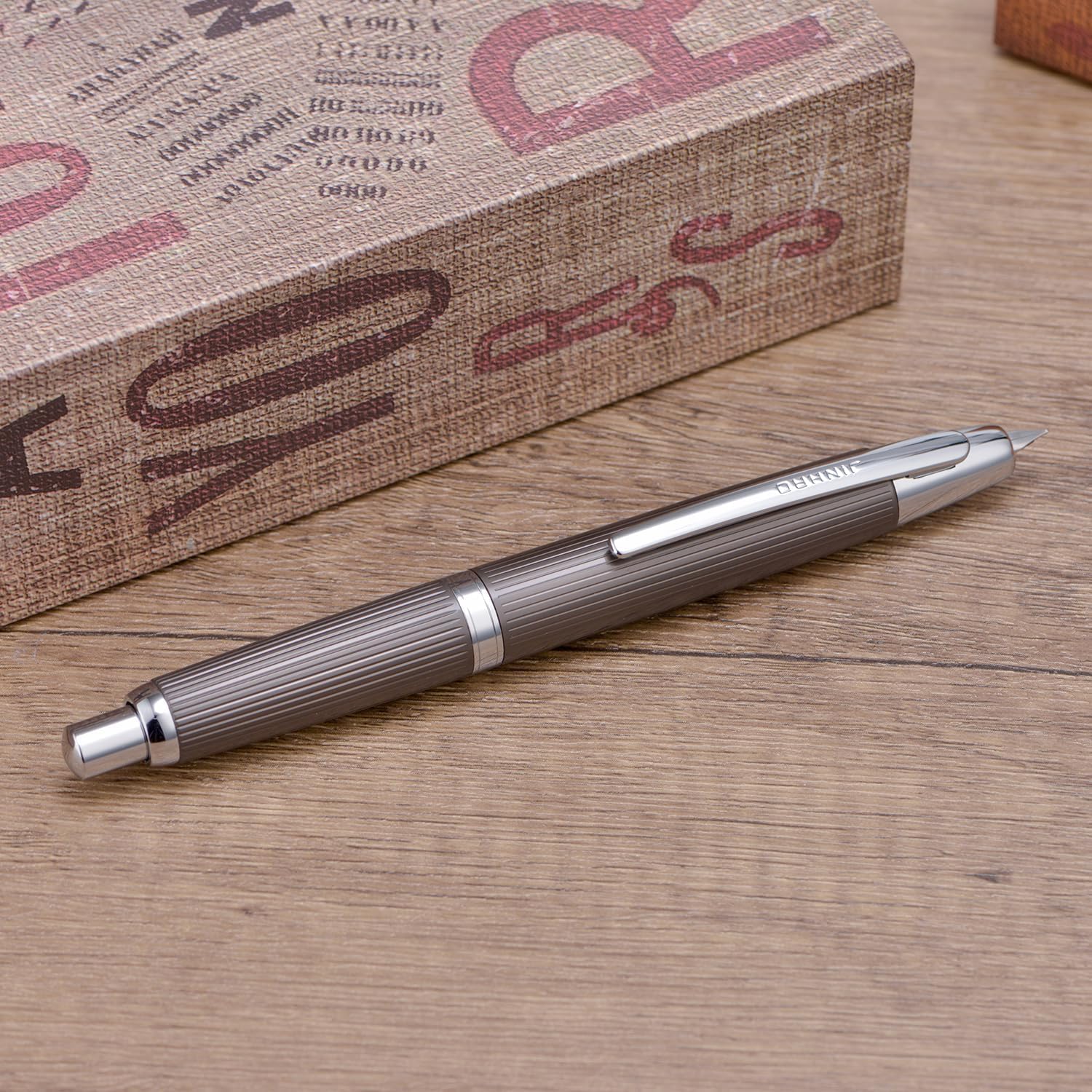 Jinhao 10 Capless Fountain Pen with Box, Retractable Fine Nib with Converter Set, Clip Version, Metal Body - Image 3