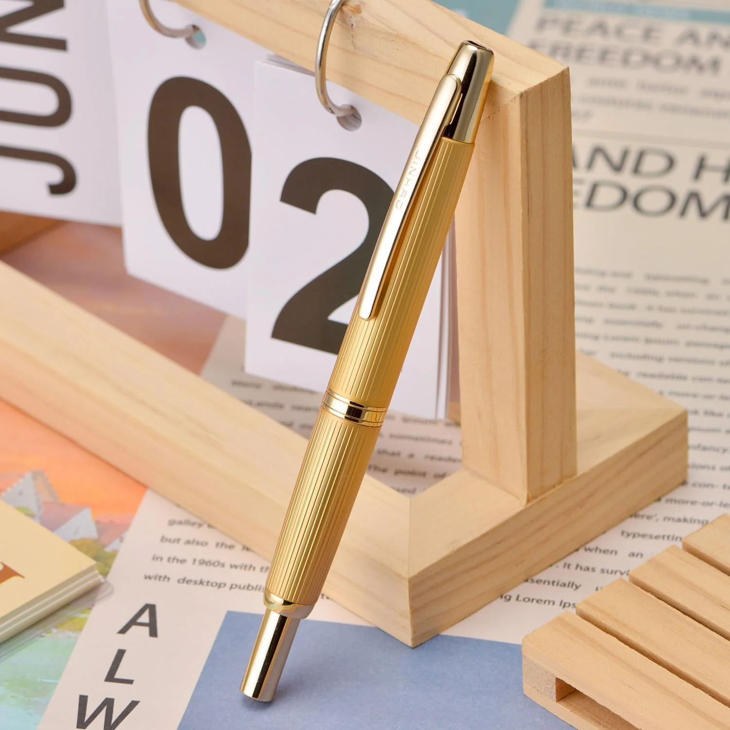 Jinhao 10 Capless Fountain Pen with Box, Retractable Fine Nib with Converter Set, Clip Version, Metal Body - Image 6
