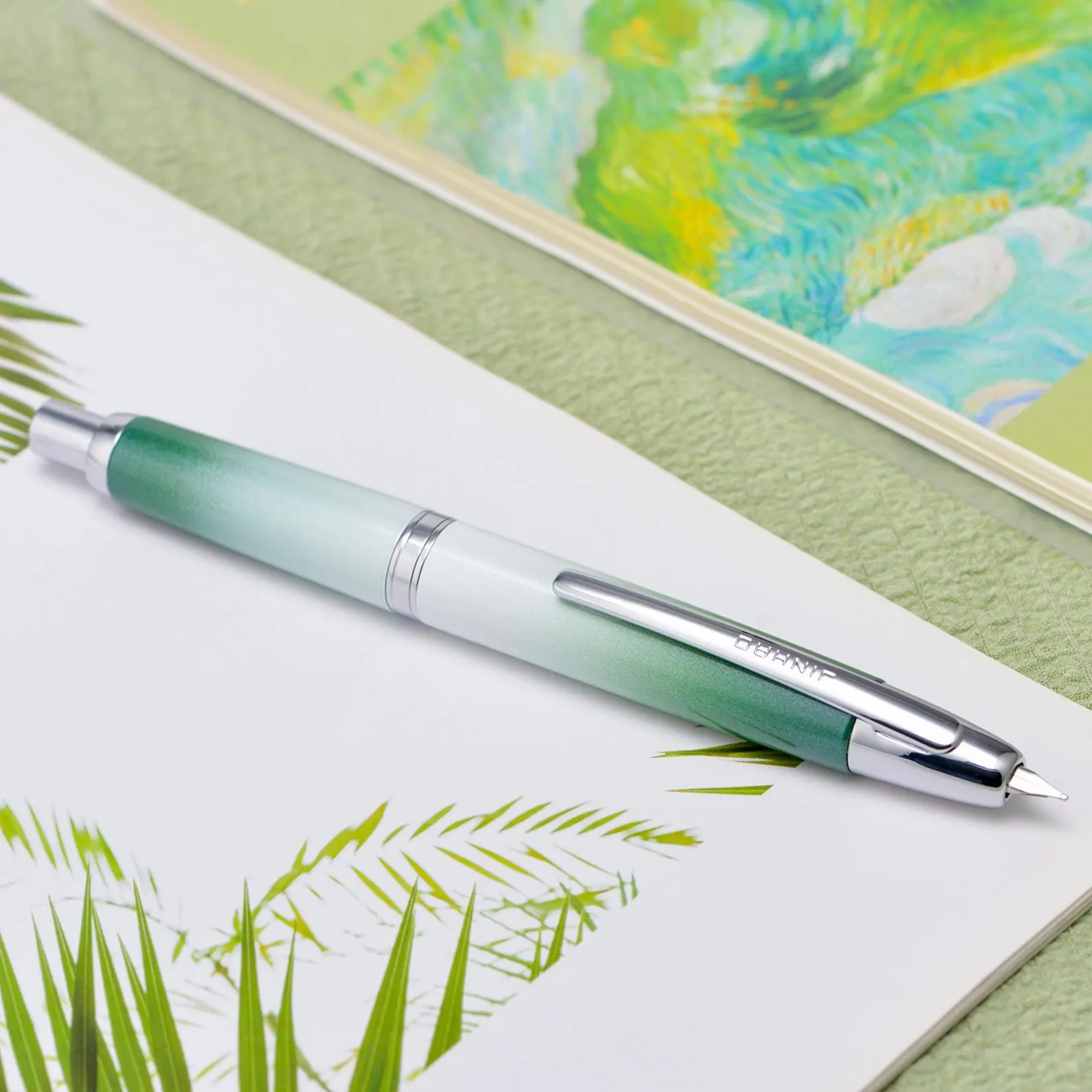 Jinhao 10 Capless Fountain Pen with Box, Retractable Fine Nib with Converter Set, Metal Body, Silver Clip Version - Image 20