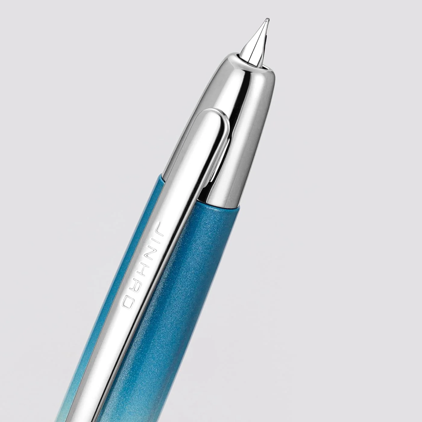Jinhao 10 Capless Fountain Pen with Box, Retractable Fine Nib with Converter Set, Metal Body, Silver Clip Version - Image 8