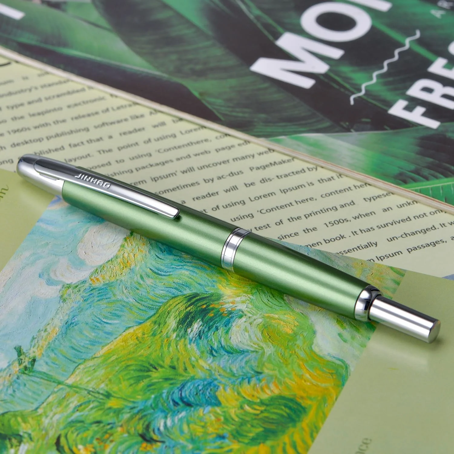 Jinhao 10 Capless Fountain Pen with Box,Retractable Fine Nib with Ink Converter Set (Silver Clip) - Image 12
