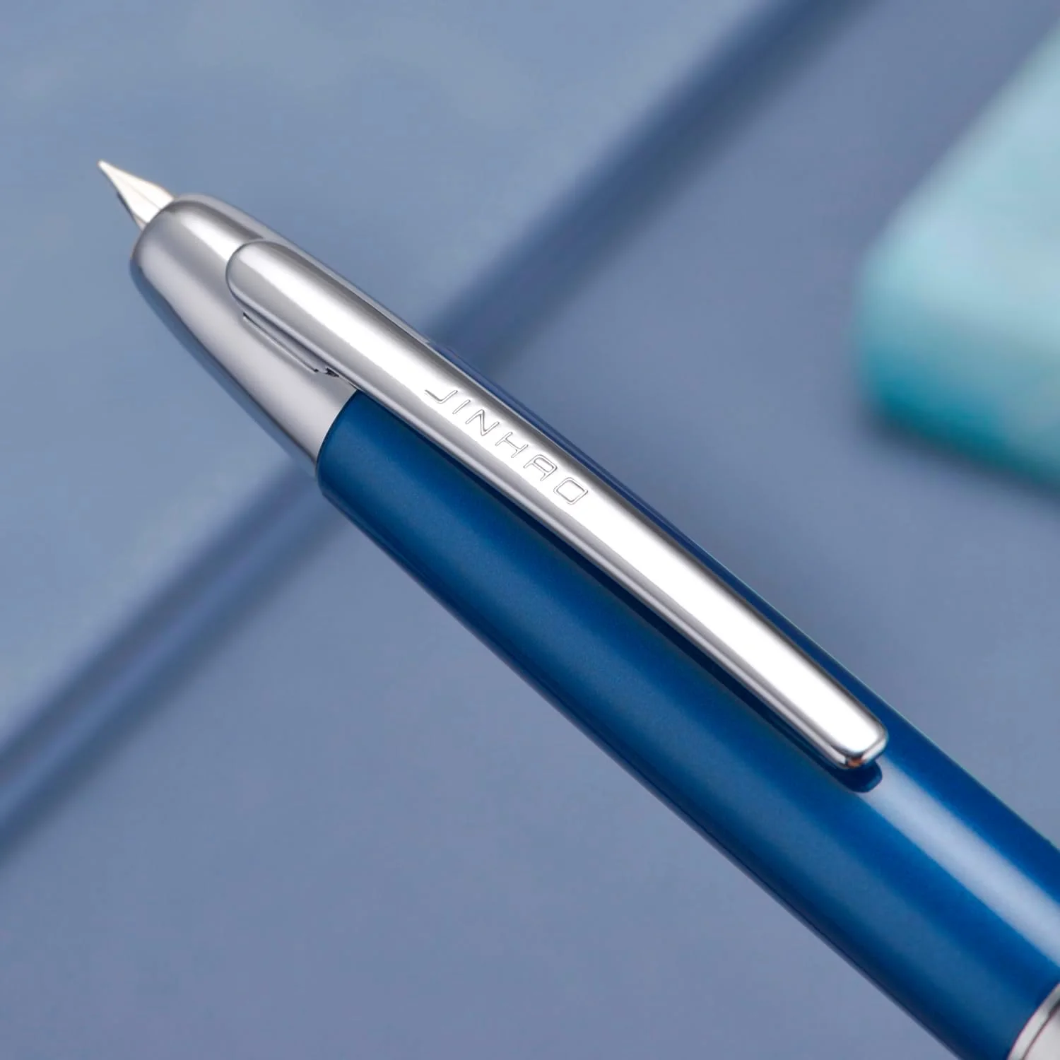 Jinhao 10 Capless Fountain Pen with Box,Retractable Fine Nib with Ink Converter Set (Silver Clip) - Image 15