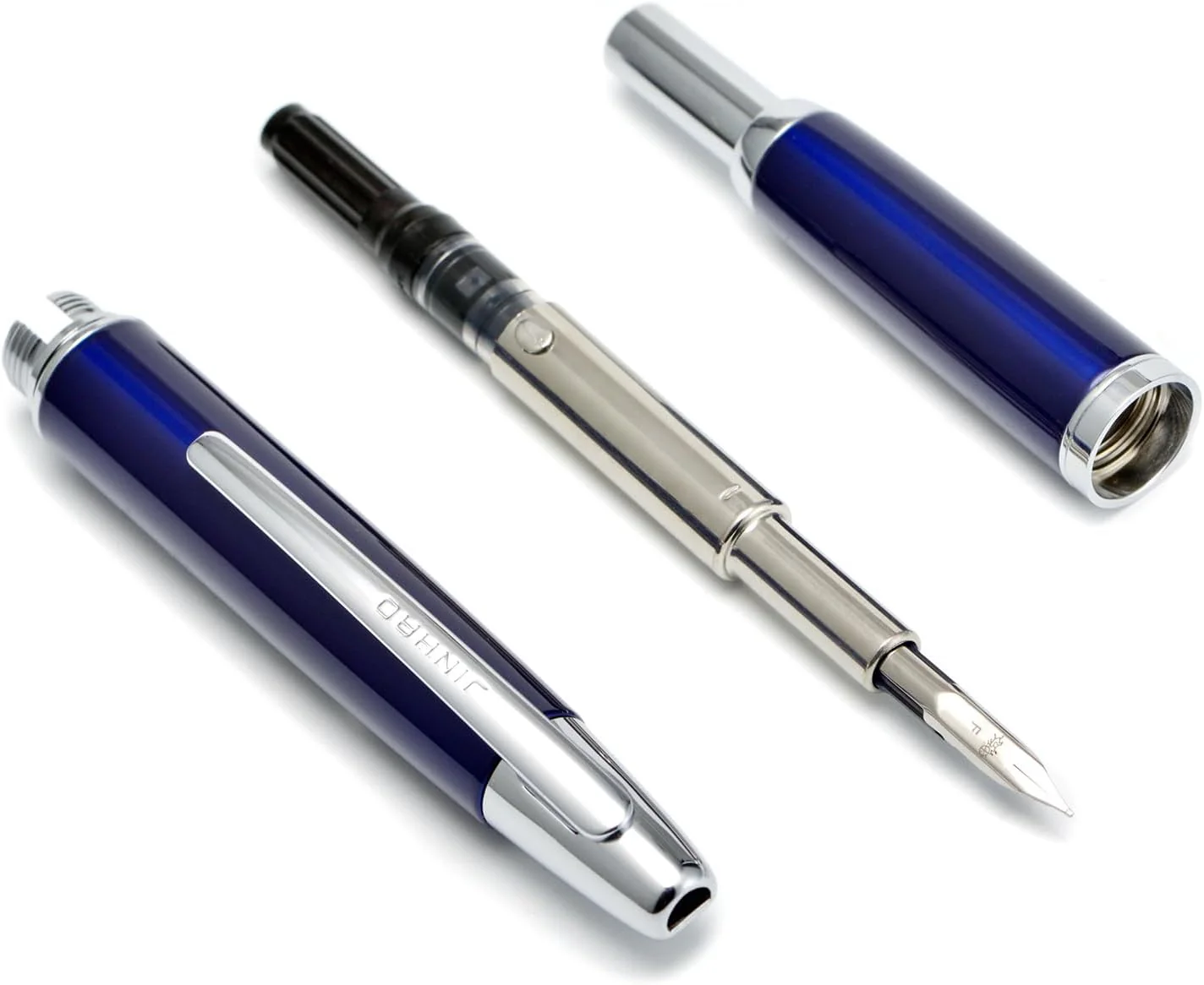 Jinhao 10 Capless Fountain Pen with Box,Retractable Fine Nib with Ink Converter Set (Silver Clip) - Image 19