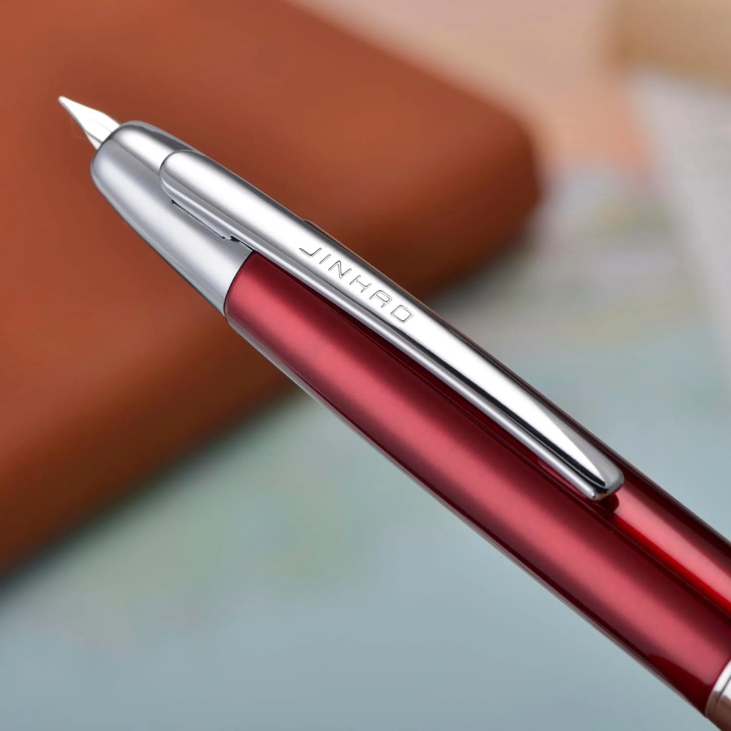 Jinhao 10 Capless Fountain Pen with Box,Retractable Fine Nib with Ink Converter Set (Silver Clip) - Image 26