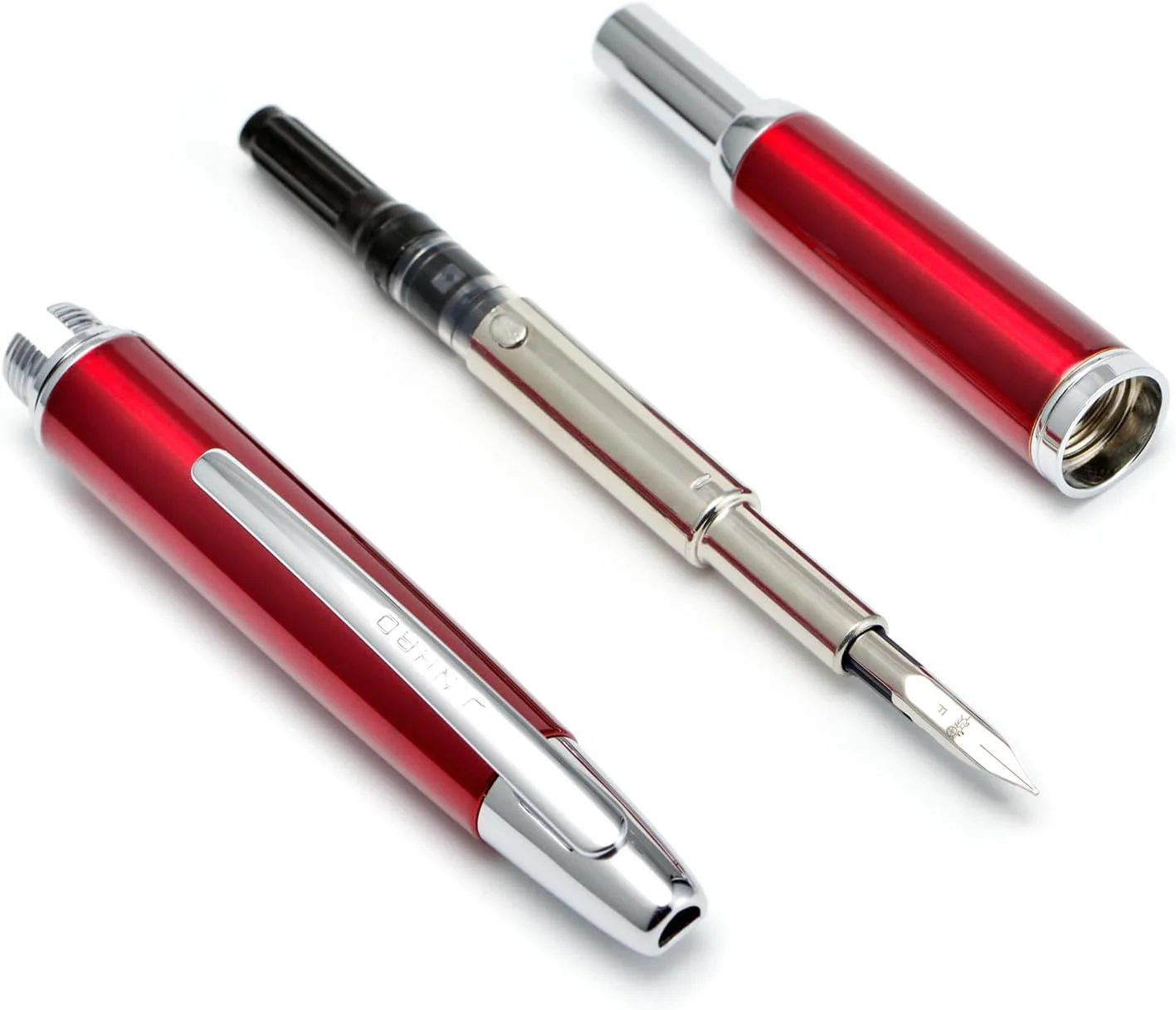 Jinhao 10 Capless Fountain Pen with Box,Retractable Fine Nib with Ink Converter Set (Silver Clip) - Image 27