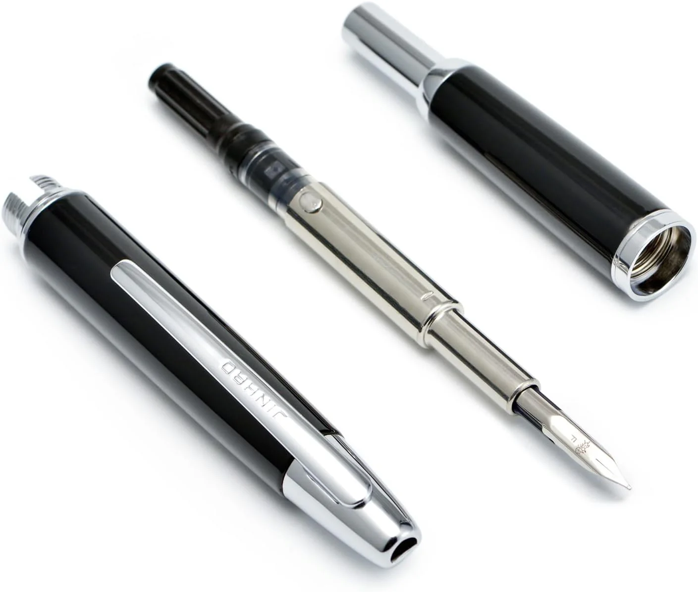 Jinhao 10 Capless Fountain Pen with Box,Retractable Fine Nib with Ink Converter Set (Silver Clip) - Image 34