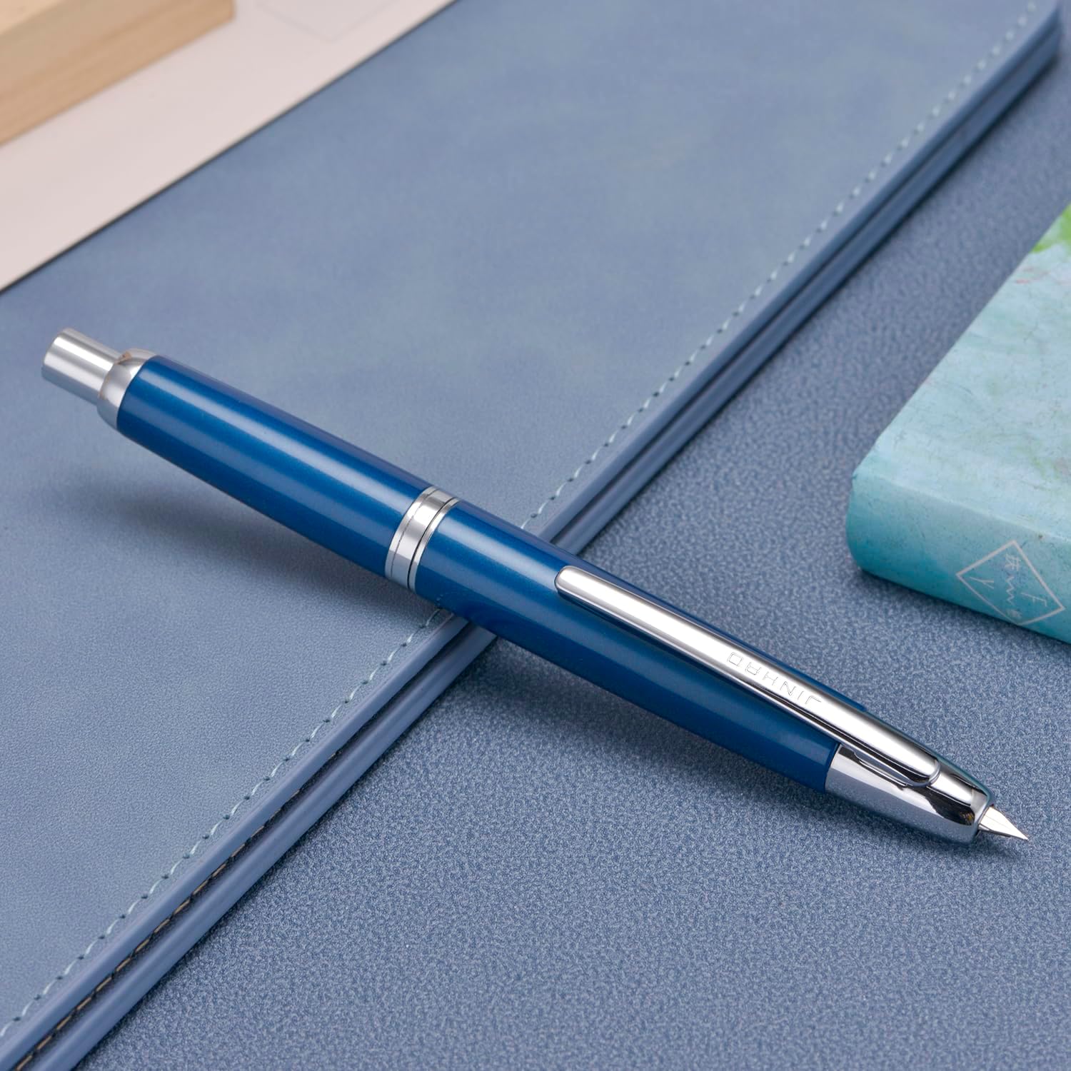 Jinhao 10 Capless Fountain Pen with Box,Retractable Fine Nib with Ink Converter Set (Silver Clip) - Image 39